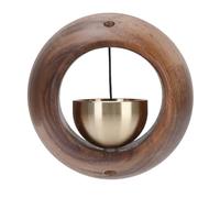 Alomejor Cloche D'ouverture de Porte en Bois, Beau Carillon à Vent Mélodieux pour la Décoration D'appartement, Sonnette de Porte D'entrée Autocollante pour la Maison, Magasin de Détail, Noyer