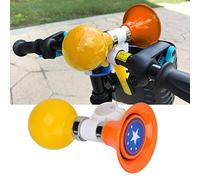 Alomejor Cloche Vélo Enfant Orange - Sonnette Bicyclette avec Corne Métal et Poignée Caoutchouc, Accessoire pour Guidon de Vélo Enfant, Clochette Enfants 6+ Ans