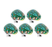Alomejor Clockwork Frogs Lot de 5 Jouets Mignons pour Animaux de Compagnie pour Chats et Chiens, Feuille de Fer de Haute qualité, Design Durable (Grenouille Semi-Automatique mécanique)