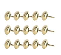 Alomejor Clou de Rembourrage en Laiton Robuste, épingle à Dessin Décorative en Fer, 100 Pièces pour L'artisanat de Meubles, Bronze 11x17mm, adapté à la Décoration Intérieure (GOLD)