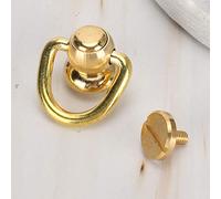 Alomejor Clou en Laiton de Haute qualité, Vis à Goujon Chicago, Ensemble de Rivets en Cuir pour Projets de Bricolage 10x5mm pour Accessoires Vestimentaires Dorés