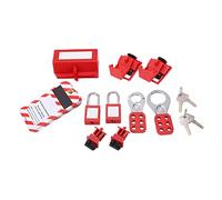 Alomejor Coffret de Consignation Électrique avec Cadenas de Disjoncteur | Comprend des cadenas, des étiquettes et des moraillons, adaptés à un usage industriel