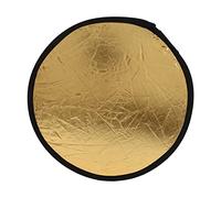 Alomejor Collapsible Disc Reflector 11.8in with Gold Silver Surface