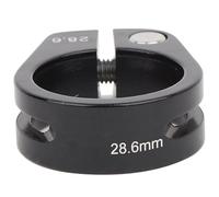Alomejor Collier de Serrage de Tige de Selle de Vélo de 28,6 Mm Kit de Serrage de Bande en V D'échappement en Alliage D'aluminium de qualité Supérieure pour Vélos (BLACK)
