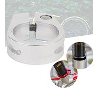 Alomejor Collier de Serrage de Tige de Selle de Vélo de 28,6 Mm Kit de Serrage de Bande en V D'échappement en Alliage D'aluminium de qualité Supérieure pour Vélos (SILVER)