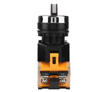 Alomejor Commutateur Rotatif momentané LA38 11X22 22mm, Sélecteur en Plastique 1NO 1NC pour le Contrôle des Circuits de Relais électromagnétiques