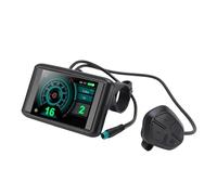 Alomejor Compteur D'affichage de Vélo électrique, écran LCD Couleur pour Guidon de 22,2 Mm avec Câble à 5 Cœurs, Compatible avec Plusieurs Systèmes de Tension