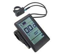 Alomejor Compteur D'affichage de Vélo électrique, Matériau PC rétroéclairé LCD avec Connecteur 5 Broches pour Moteurs à Entraînement Central