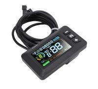 Alomejor Compteur d'affichage LCD pour Vélo électrique, Ordinateur de Vélo étanche ABS avec écran Couleur pour Guidon de 22,2 Mm, Panneau de Commande de Scooter électrique 24 V 36 V 48