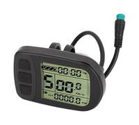 Alomejor Compteur D'affichage LCD pour Vélo électrique, Panneau de Commande en Matériau ABS avec Connecteur à 5 Cœurs pour Contrôleur KT Compatible avec Le Protocole NO1