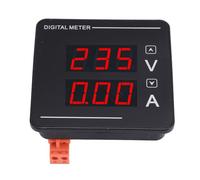 Alomejor Compteur de Courant de Tension CA, Installation Intégrée 2 en 1 Ampèremètre Voltmètre Affichage LED pour électrique AC50 500 V 0 120 A