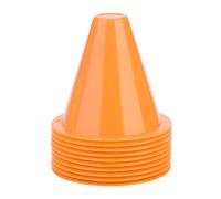 Alomejor Cônes d'Agilité 10 Pièces en HDPE - Marqueurs de Terrain Légers et Robustes pour Entraînement Sportif, Football, Rugby, Course, Patinage et Éducation Physique - Couleur Or