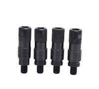 Alomejor Connecteur à Dégagement Rapide 4 Pièces, Accessoires de Pêche Légers et Compacts en Alliage D'aluminium, avec Remplacements Métalliques, pour Alarmes de Pêche à la Carpe et