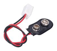 Alomejor Connecteur d'alimentation pour Lampe de Poupée 1/12 | Se connecte à une pile 9 V, adaptée aux lumières de maison de poupée, matière plastique durable