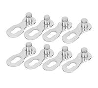 Alomejor Connecteur de Chaîne de Vélos en Acier doré pour une Chaîne à 11 Vitesses, Outil D'installation, 4 Paires pour les Paires de Vélos de Montagne et de Route Pas Requise (SILVER)