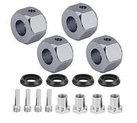 Alomejor Connecteur élargi de Moyeu de Roue Hexagonale en Alliage D'aluminium de 9 Mm, avec Vis de Fixation pour Voiture 1/10 RC (Ti Couleur)