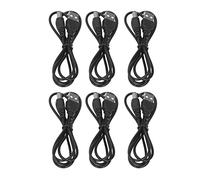 Alomejor Connecteur Polyvalent 5V DC, Câble d'alimentation USB vers Prise Baril 5.5x2.1mm pour Charger de Petits Appareils, Noir, 6 Pièces