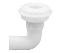 Alomejor Connecteur Traversant de Coque Marin en Nylon et Plastique, Raccord Traversant de Coque à 90°, Alésage de Débit de 24 Mm, Joint étanche, Installation Facile pour Bateaux de Yacht et Navires