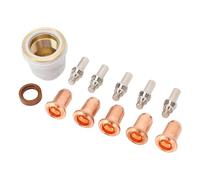 Alomejor Consommables de Torche de Découpe Ensemble de Buses D'électrode Durables pour PT 60 IPT 60 PT40 IPT40 12 Pièces, Assurance de Performance en Alliage de Zinc en Laiton pour Coupeur