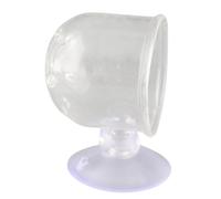 Alomejor Conteneur d'alimentation Transparent pour Aquarium pour vers Rouges, Tasse d'alimentation Durable pour Petits Poissons Tropicaux, avec Ventouse, Tasse à Trou en Verre (#1)
