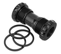Alomejor Contexte de Filetage en Alliage en Aluminium Durable avec Roulement en Céramique ZRO2 pour la Résistance à la Corrosion, Couleur Rouge, Idéal pour Le Cadre de 68 à 73 Mm (Black)