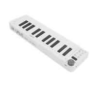 Alomejor Contrôleur de Clavier MIDI Portable, 25 Touches, Clavier MIDI Intelligent Sensible à la Force pour la Production Musicale, Matériau ABS