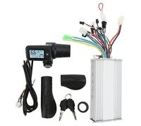 Alomejor Contrôleur de Moteur électrique, Contrôleur sans Balais de Moteur de Vélo électrique 36V 48V 1000W avec Poignée D'accélérateur Fendue de Panneau LCD 805 pour Guidon de 22,5 Mm
