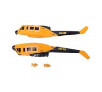 Alomejor Coque Hélicoptère RC, Carrosserie de Remplacement pour C032 UH-1 avec Protection Plastique, Résistant aux Chocs, Trous Pré-percés, Montage sans Outil, pour Adultes Débutants (Yellow)