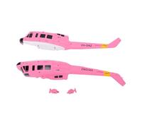 Alomejor Coque Hélicoptère RC, Carrosserie de Remplacement pour C032 UH-1 avec Protection Plastique, Résistant aux Chocs, Trous Pré-percés, Montage sans Outil, pour Adultes Débutants (Pink)