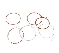 Alomejor Cordes de Guitare Acoustique Durables et Stables pour les Joueurs Débutants Musiciens pour Guitare Folk Antirouille avec 6 Accessoires de Remplacement en Métal