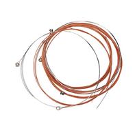 Alomejor Cordes de Guitare Acoustique Durables et Stables pour les Joueurs Débutants Musiciens pour Guitare Folk Antirouille avec 6 Accessoires de Remplacement en Métal