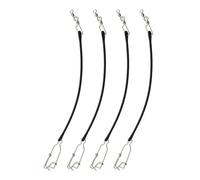 Alomejor Cordon élastique de Downrigger avec Mousqueton Rotatif, Lot de 4 Cordes de Lestage Rotatives à 360° en Acier Inoxydable pour la Pêche à la Traîne en Haute mer. (Black)