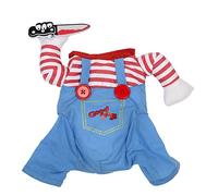 Alomejor Costumes pour Chiens, Vêtements Amusants en Polyester Doux pour Animaux de Compagnie avec Attache de Couteau, Tenue Confortable pour Les Fêtes de Noël et d'halloween Taille M (Bleu M)