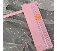 Alomejor Coupe-papier Petit Mini Pliable Échelle Claire Découpe Efficace En Acier Au Carbone Scrapbook Coupe-papier Pour Les Amateurs De Bricolage En Plastique 5 Options De Couleur (Rose)