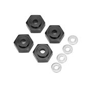 Alomejor Coupleur Hexagonal RC, Adaptateur de Moyeu Hexagonal de Roue en Alliage D'aluminium de 12 Mm à 17 Mm avec Conception Hexagonale, pour Voitures 1/10 RC (Black)