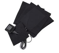 Alomejor Coussin Chauffant Rechargeable, Matériau en Fibre de Carbone, Patch Chauffant électrique USB Portable 5 en 1 pour les Sports d'hiver et une Utilisation en Extérieur 11 X 10 Cm