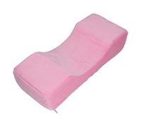 Alomejor Coussin D'extension de Cils en Mousse à Mémoire de Forme Respirante en Forme de U pour Salon de beauté Rose, avec Compartiment Multifonctionnel pour Outils D'extension
