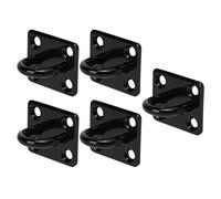 Alomejor Coussin Stable en Acier Inoxydable -eye Plaque pour Pièces Drew, 5 Morceaux D'œil D'assemblage de Mur Noir avec Soudage de Voiture pour les Murs de Briques (8 millimètres)