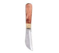 Alomejor Couteau à Dénuder de Toilettage pour Chevaux, Outil de Coupe Efficace et Sûr pour un Usage Quotidien dans les écuries, Manche en Bois de Rose 1 Pièce