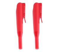 Alomejor Couvercle de Crayon de Charpentier 2 Pièces, Couvercles de Marqueurs de Trous Profonds à Long Nez Durables avec Clip pour Outils de Travail du Bois (rouge)