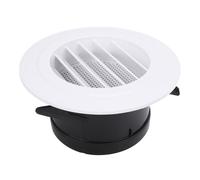 Alomejor Couvercle de Ventilation Rond de 100mm, Grille à Persiennes Résistante aux Intempéries, évent D'échappement ABS pour Salle de Bains et Bureau