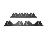 Alomejor Couvercles D'écart de Poêle Réglables en Acier Inoxydable, Résistants à la Chaleur, Faciles à Nettoyer pour Comptoir de Cuisine, Adaptés aux écarts Marginaux de Moins de 0,7 Pouces, 2 Paires