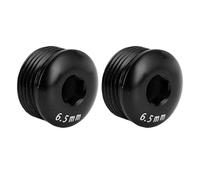 Alomejor Couvre-Pédales M14 2 Pièces, Couvre-Pédales de Roulement de Cyclisme en Alliage D'aluminium avec Conception Anti-poussière, pour de Vélo de Montagne M14x6,5 Mm (Black)