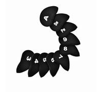 Alomejor Couvre-têtes de Club de en Néoprène Imperméable et Durable, 10 Pièces, avec Chiffres et Lettres pour Les Amateurs de, Noirs (Black)