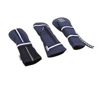 Alomejor Couvre-têtes de Club Légers et élastiques, Doublure en Peluche pour Les Amateurs de Golf, Fibre de Polyester Bleue, 3 Pièces