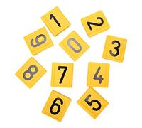 Alomejor Cow Collar Number Tag Set, 10 PCS Yellow Identification (10