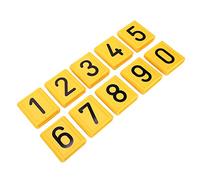 Alomejor Cow Collar Number Tag Set, 10 PCS Yellow Identification (10