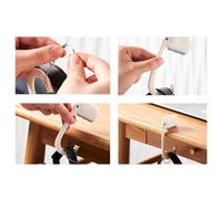 Alomejor Crochet de Sac en Forme D'éléphant, Cintre Pratique sans Perforation pour Bureau, Support de Sac Multifonctionnel pour Bureau D'école, Matière Plastique Légère