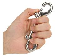 Alomejor Crochet Mousqueton en Acier Inoxydable 316 à Double Extrémité avec Système de Sécurité à Ressort - Idéal pour Escalade, Randonnée, Plongée sous-Marine et Camping - Résista