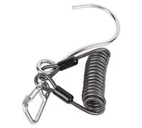 Alomejor Crochet Récif de Plongée Scuba Crochet de Plongée Corail Corail 316 Boucle à Libération Rapide en Acier Inoxydable avec Corde de Printemps pour la Protection des Coraux Rocheux (Black)